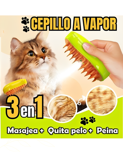 🐶!Cepillo a vapor para mascotas! 🐱