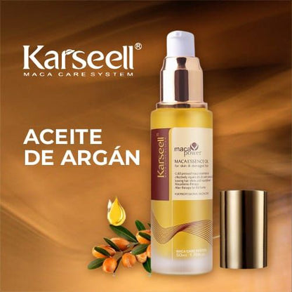 Aceite de argán Karsell- Tratamiento Para Cabello Seco Y Dañado 3en1