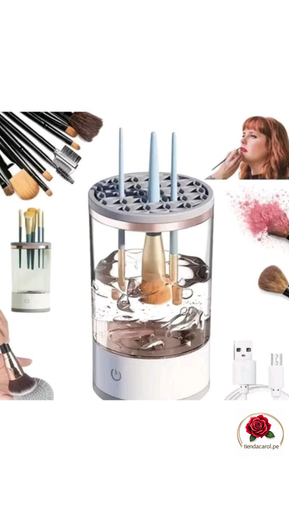 Limpiador eléctrico para brochas y pinceles de maquillaje